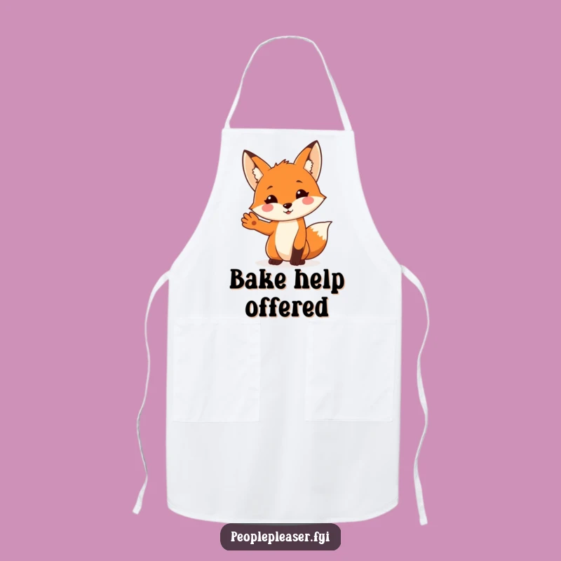 Funny Fox Helping Paw Apron: Cook Up Some Kindness in the Kitchen!