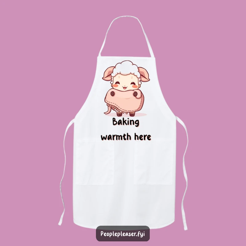 Funny Giggling Sheep Blanket Apron: Cook with Comfort and a Smile!