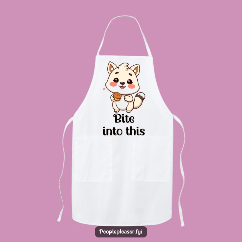 Funny Cooking Apron - Animal Character Offering Treat - Hilarious Kitchen Gift