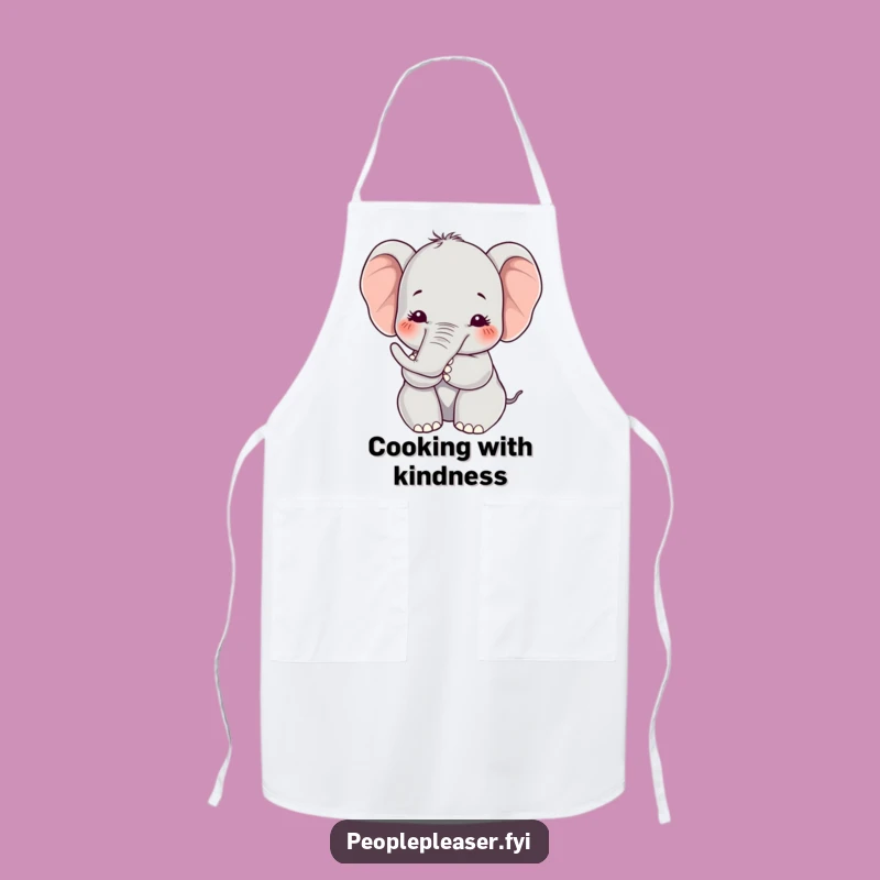 Funny Kawaii Elephant Apron, Caring Chef, Culinary Hug Gift