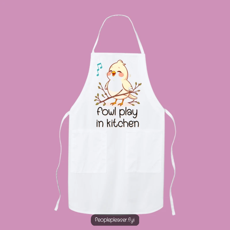 Funny Bird Melody Apron: Cheerful Twig Arranger Chef, A Kitchen Funny Gift!