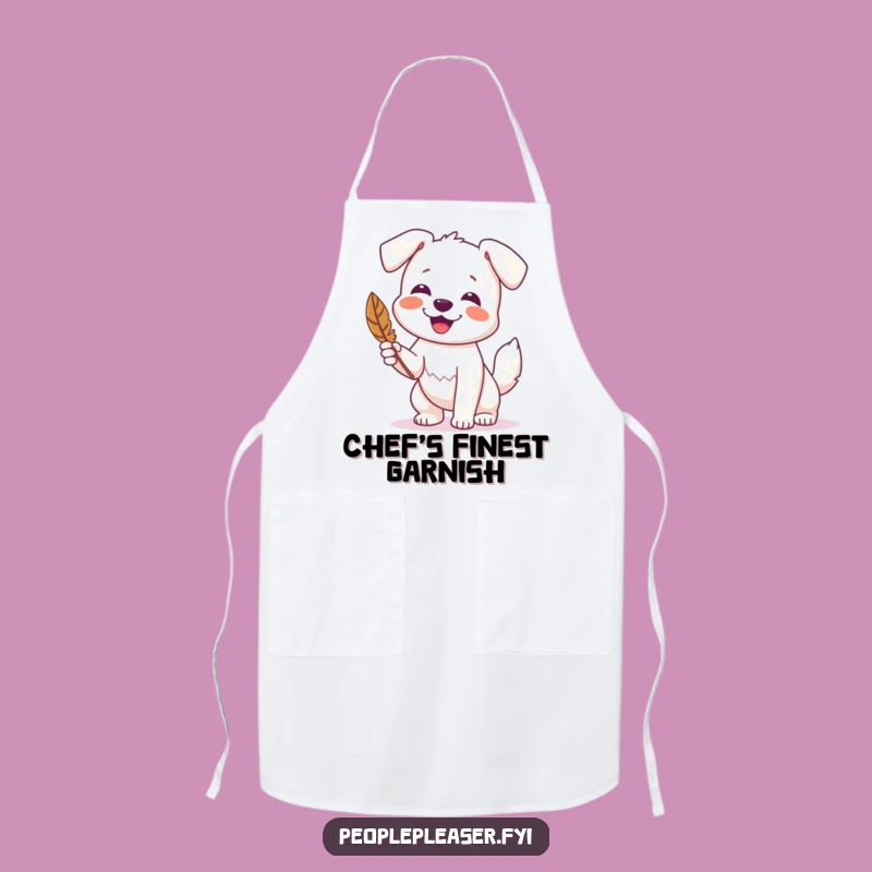 Funny Dog Feather Apron: Cute dog protecting clothes while cooking, a funny gift.