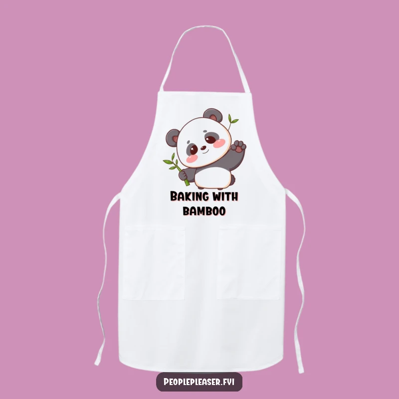 Funny Panda Bamboo Apron: Kitchen Fun with a Sweet Panda Design