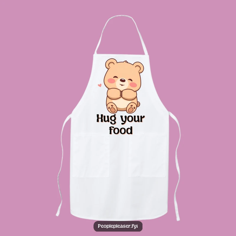 Funny Smiling Bear Hug Apron - Kitchen Comfort Gift Idea