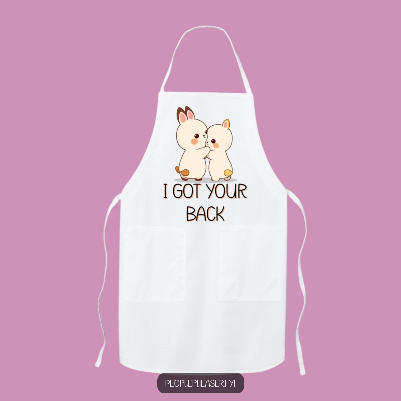 Funny Cooking Apron - Encouraging Animal Pat - Humorous Support Gift