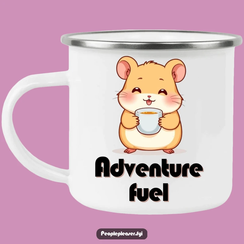 Funny Hamster Campfire Mug: Durable Rodent Tea Cup, Adventurous & Hilarious Gift!