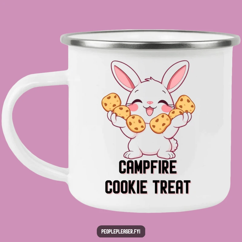 Funny Bunny Cookie Camping Mug: Sweet Outdoor Treat, Great Funny Gift for Campers!
