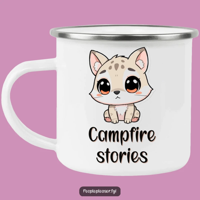 Funny Camping Mug: Curious Animal Listening Intently, Adventure-Ready Drinkware for Explorers Gift