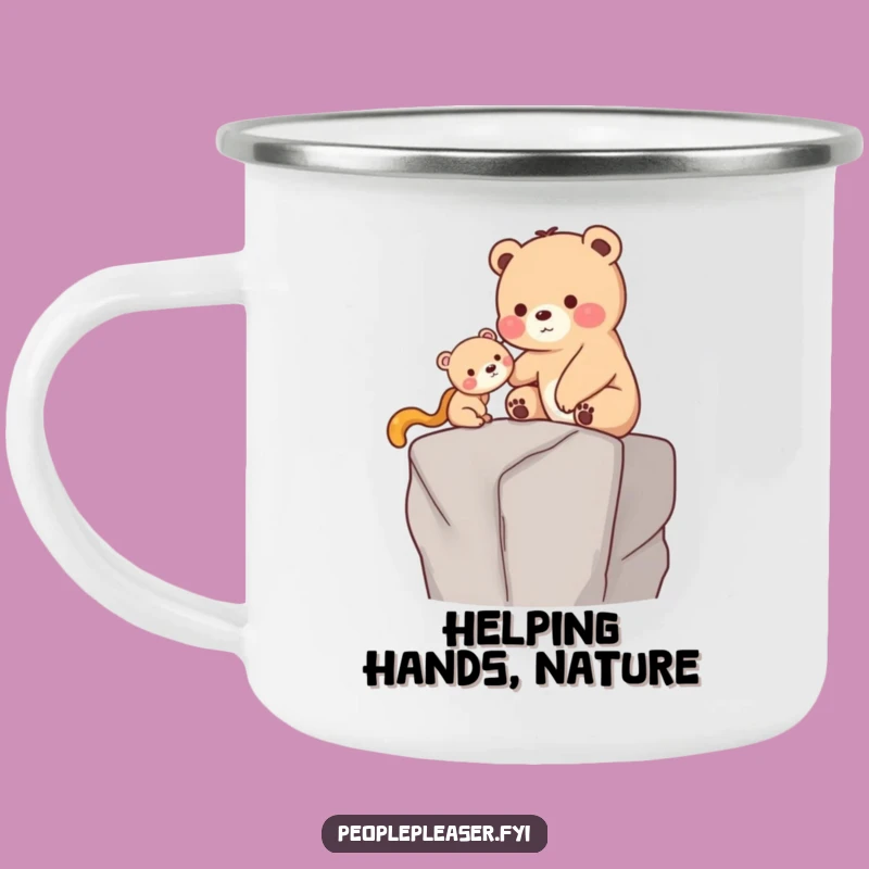 Funny Bear Helping Camping Mug: Durable and Funny Gift for Kind Campers