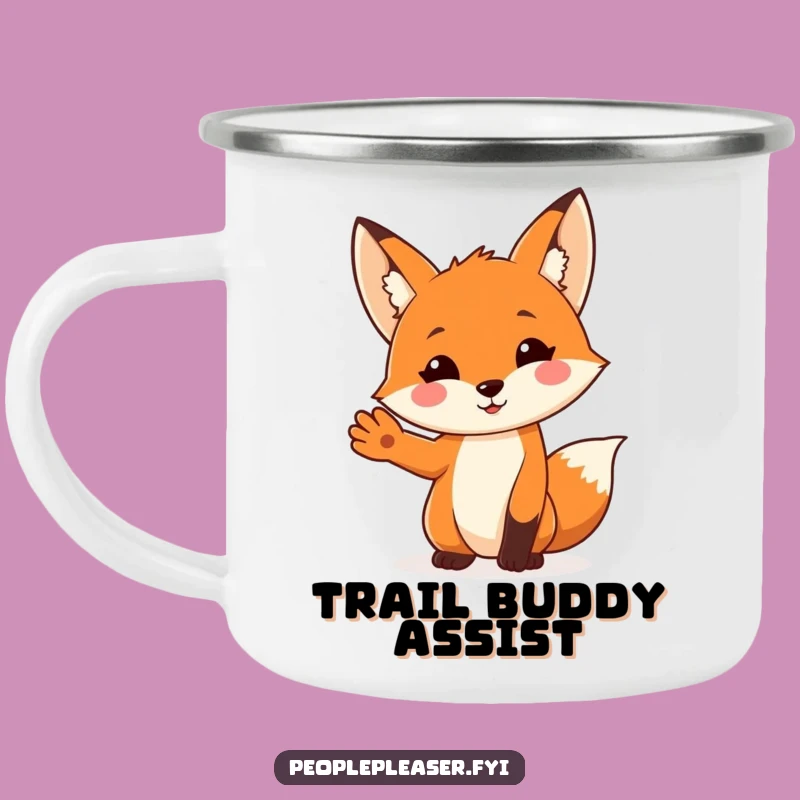 Funny Fox Helping Paw Camping Mug: Your Trail Buddy for Support!