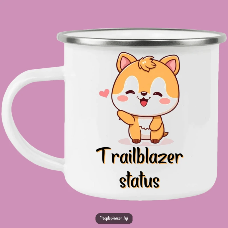 Funny Camping Mug: Pleased Animal Receives Compliment, Cheerful Drinkware for Happy Campers Gift