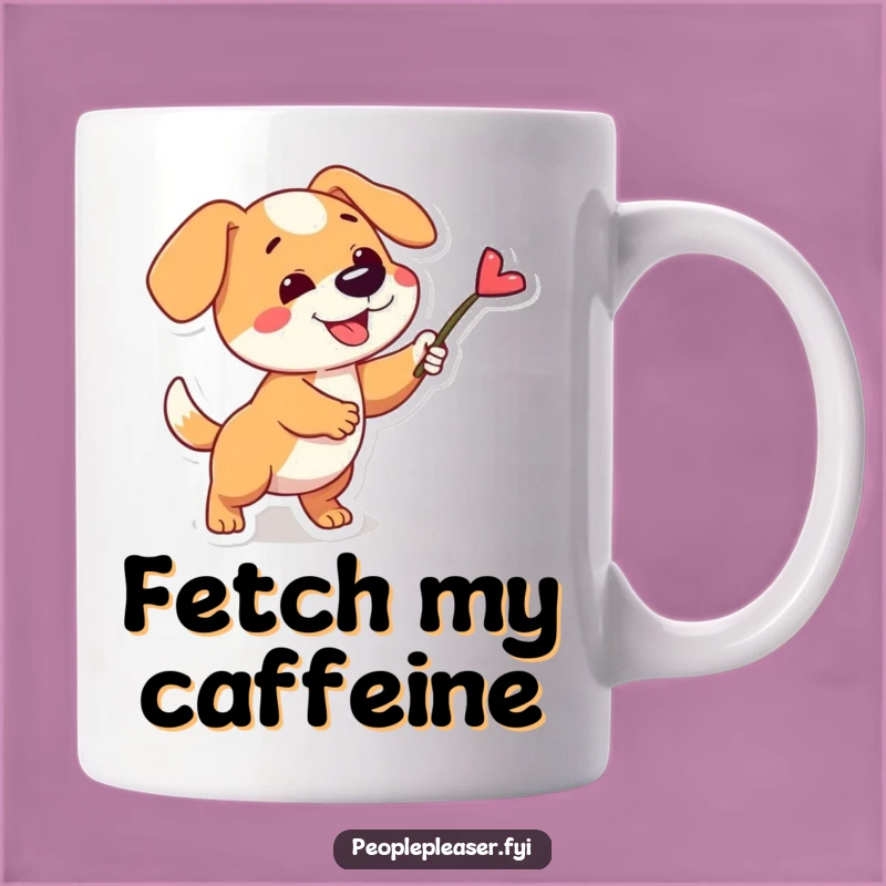 Funny Dog Fetching Stick Mug: Playful and Hilarious Dog Lover Gift