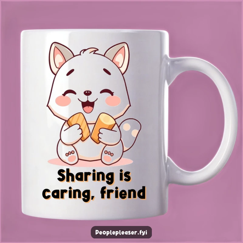 Funny Happy Animal Sharing Treat Mug - Perfect Joyful Gift for Animal Lovers!