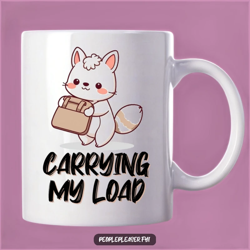 Funny Helper Mug - Kind Animal Carries Bag, Perfect Funny Gift for Friends!