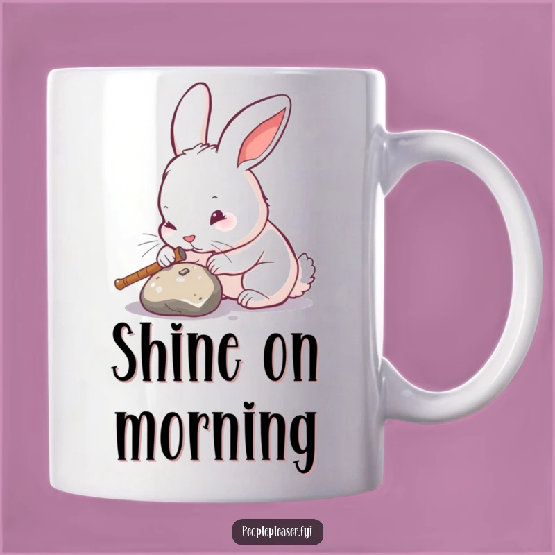 Funny Rabbit Polishing Mug: Perfect Gift for Detail-Oriented & Neat Freaks