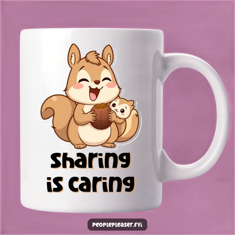 Funny Squirrel Friendship Mug: Generous Rodent Sharing Nut, Perfect Funny Gift!