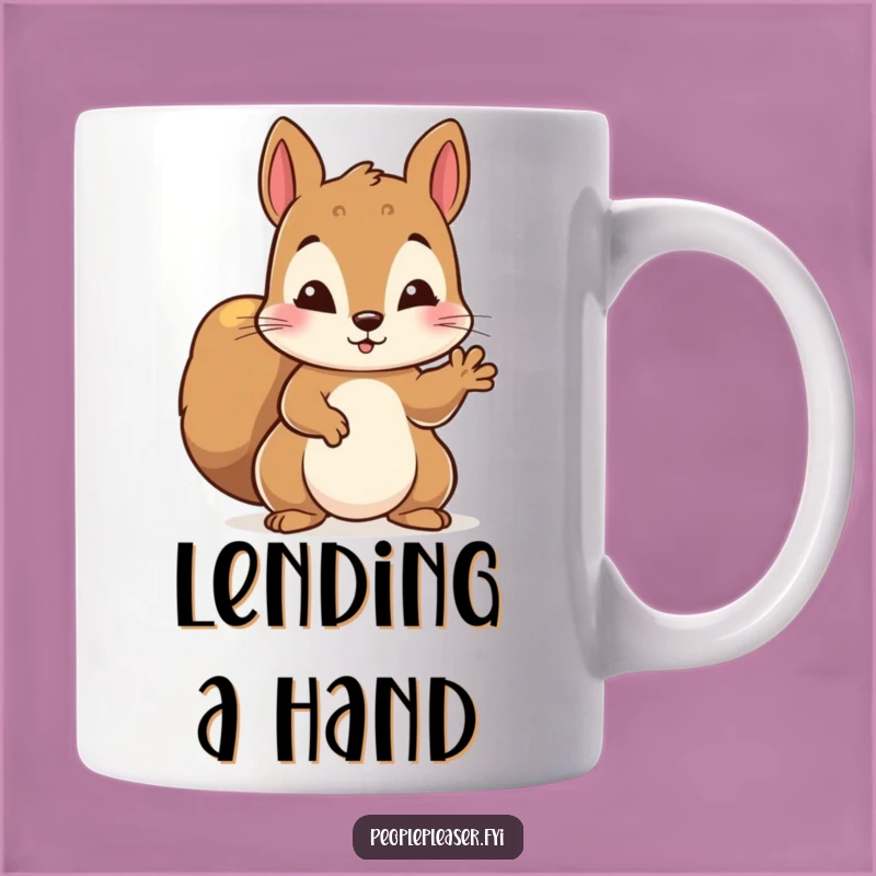 Funny Squirrel Helping Paw Mug - The Perfect Funny Gift for Helpful Friends