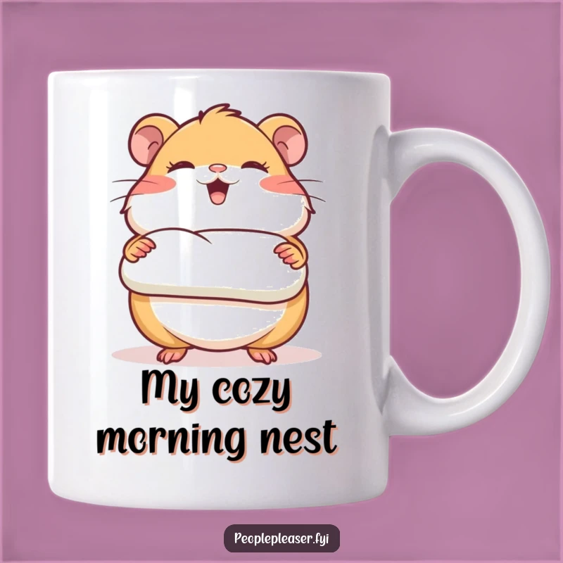 Funny Hamster Nest Builder Mug - Cozy Comfort Humor Gift