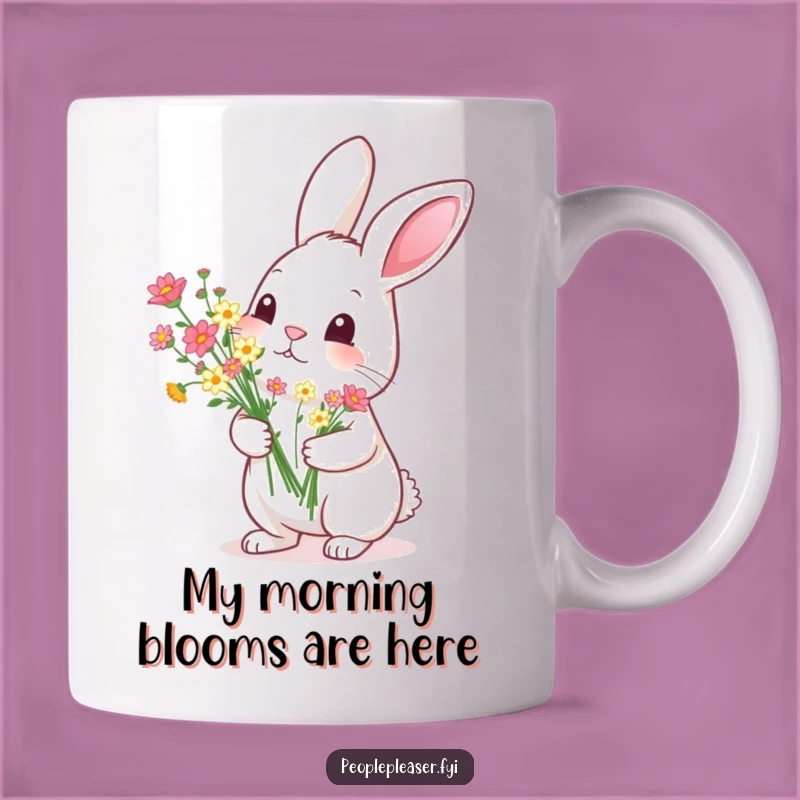 Funny Rabbit Bouquet Mug: A Diligent Gardener's Funny Gift for Flower Lovers