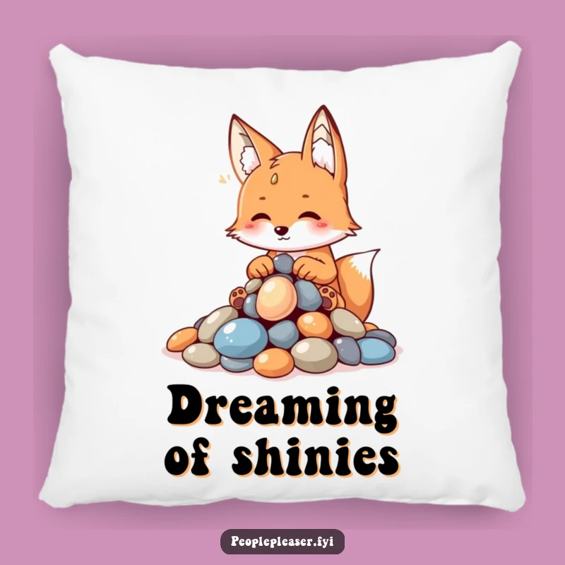 Funny Fox Pebble Pillow: Cozy Comfort & Hilarious Accent for Collectors