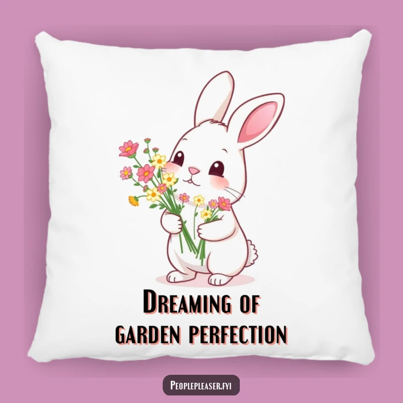 Funny Rabbit Flower Pillow: Cozy and Funny Gift for a Touch of Whimsy