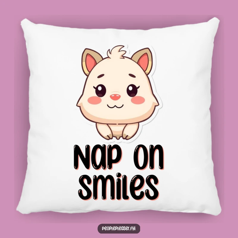 Funny Satisfied Animal Pillow: Happy Face Comfort, Soft Funny Gift Accent