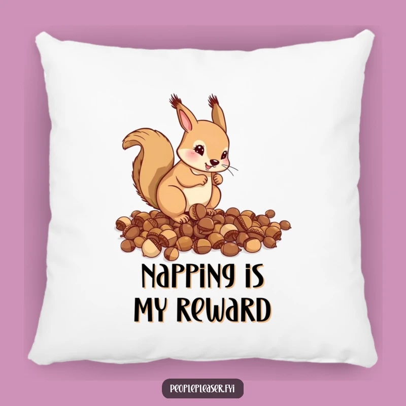 Funny Squirrel Acorn Pillow: Cozy Comfort with a Humorous Touch - Funny Gift