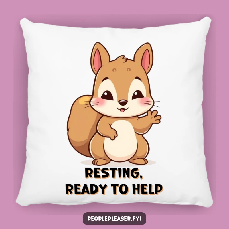 Funny Squirrel Helping Paw Pillow - Soft Funny Gift for Comforting Souls