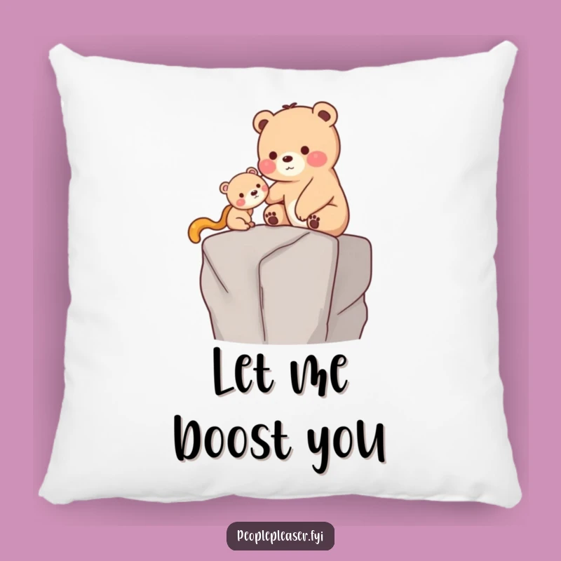 Funny Bear Helping Pillow: Cozy Comfort with a Heartwarming Touch - Funny Gift