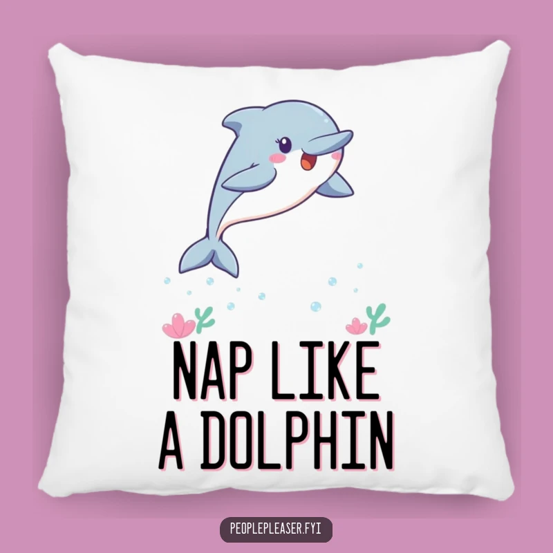 Comfortingly Funny Kawaii Dolphin Pillow: Playful Leaping Dolphin, Perfect Funny Gift