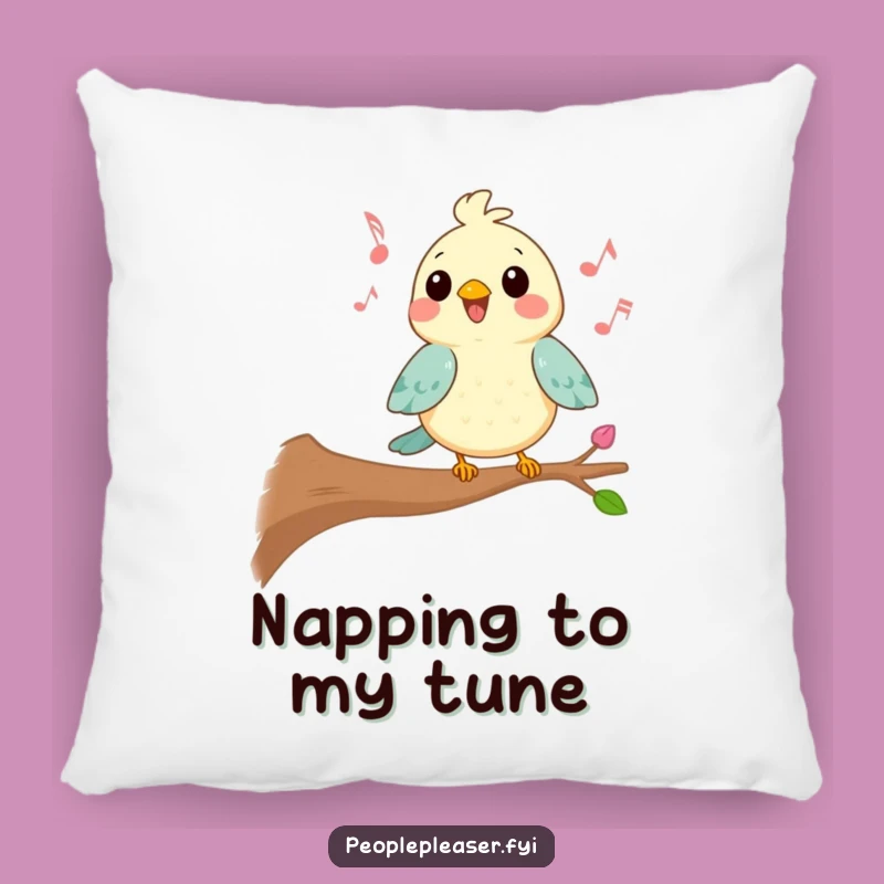 Soft Funny Kawaii Bird Pillow, Cheerful Comfort, Cozy Music Gift