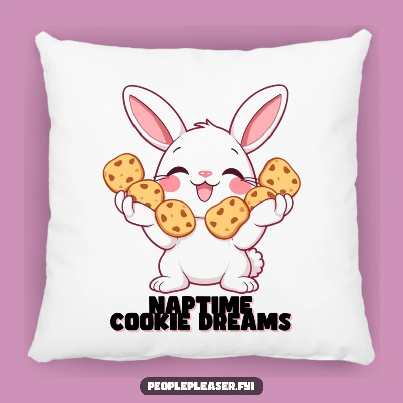 Funny Bunny Cookie Pillow: Soft & Sweet Treat, Perfect Funny Gift for Cuddles!