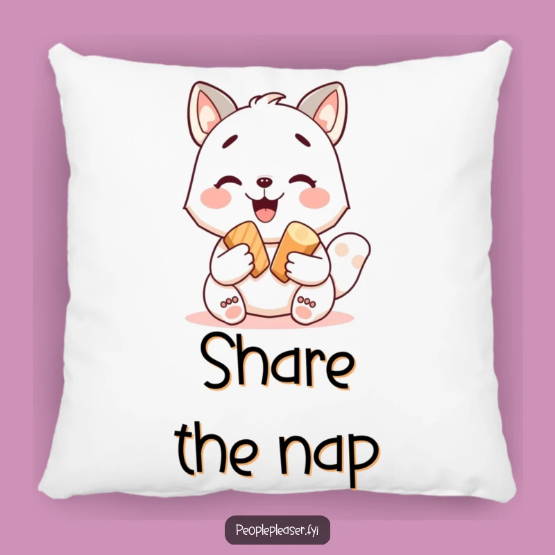 Funny Happy Animal Sharing Treat Pillow - Cozy Comfort and a Cheerful Gift!