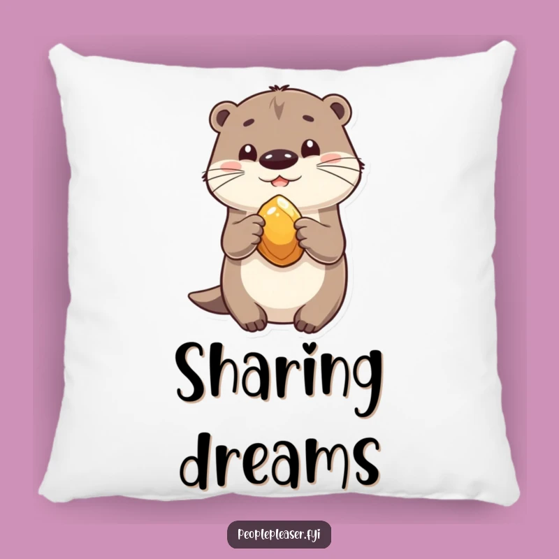Funny Otter's Sharing Pillow: Playful Friend's Comfy Gift