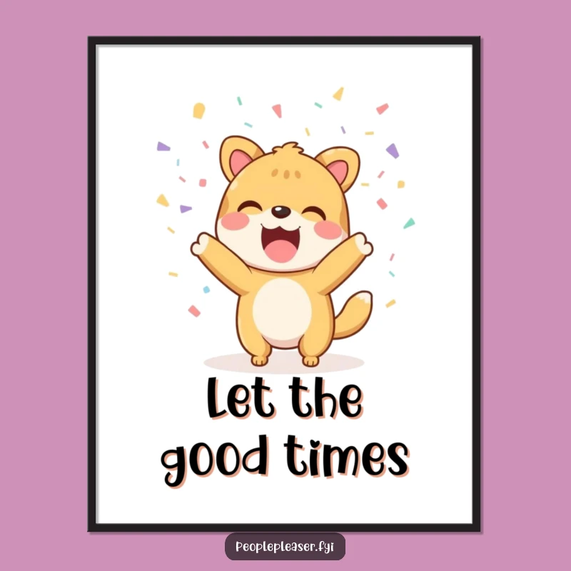 Funny Digital Art - Animal Confetti Shower, Instant Download Funny Gift Printable!