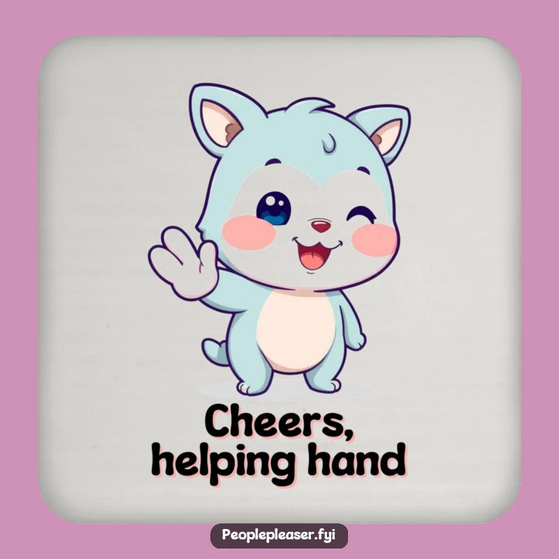 Funny Helping Animal Coaster: Protect Surfaces with Help, Perfect Set!