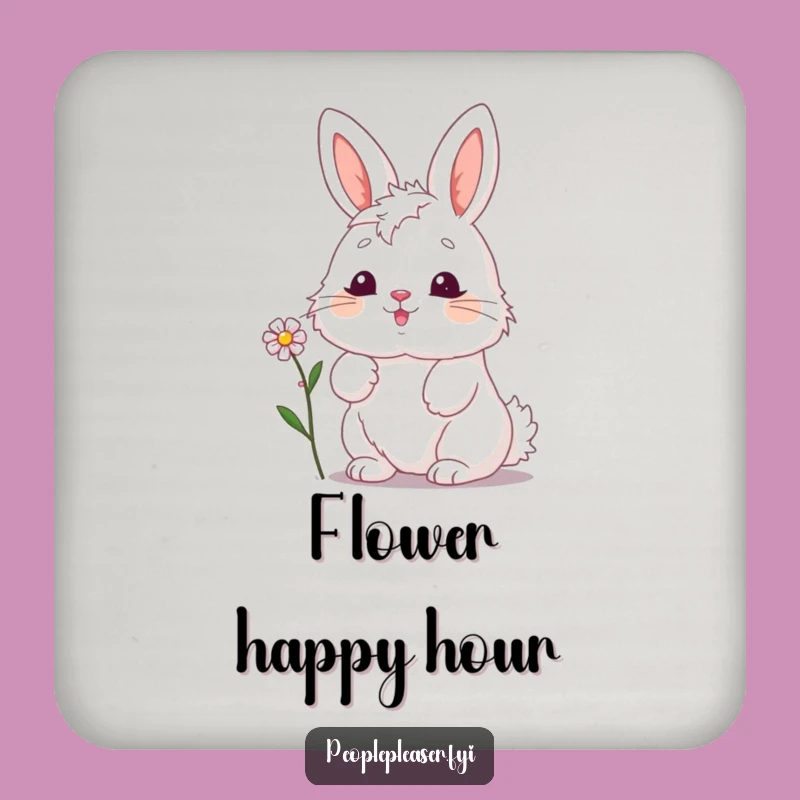Funny Bunny Flower Coasters: Protect Surfaces with Hilarious Sweetness
