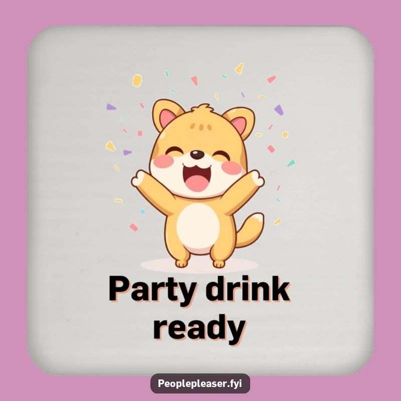 Funny Coaster Set - Animal Confetti, Protect Surfaces, Quirky Funny Gift!