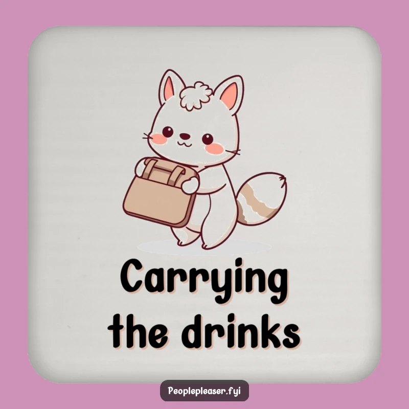 Funny Coaster Set - Animal Helper, Protect Surfaces, Quirky Funny Gift!