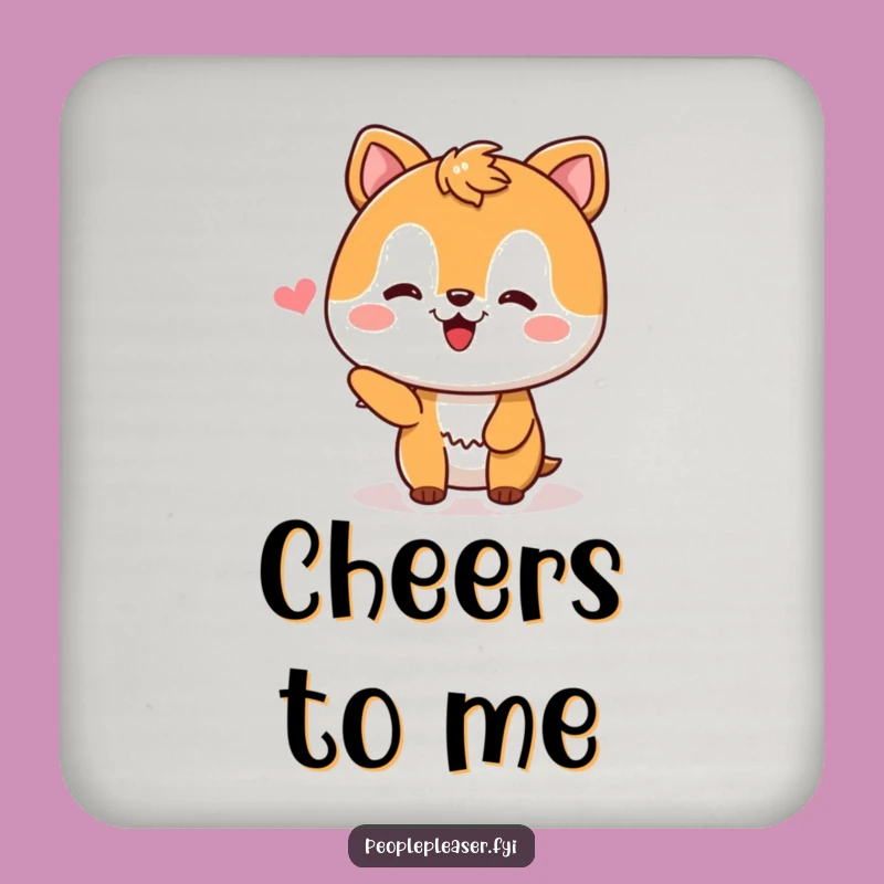 Funny Drink Coasters: Pleased Animal Receives Compliment, Protect Surfaces with Humorous Charm Gift