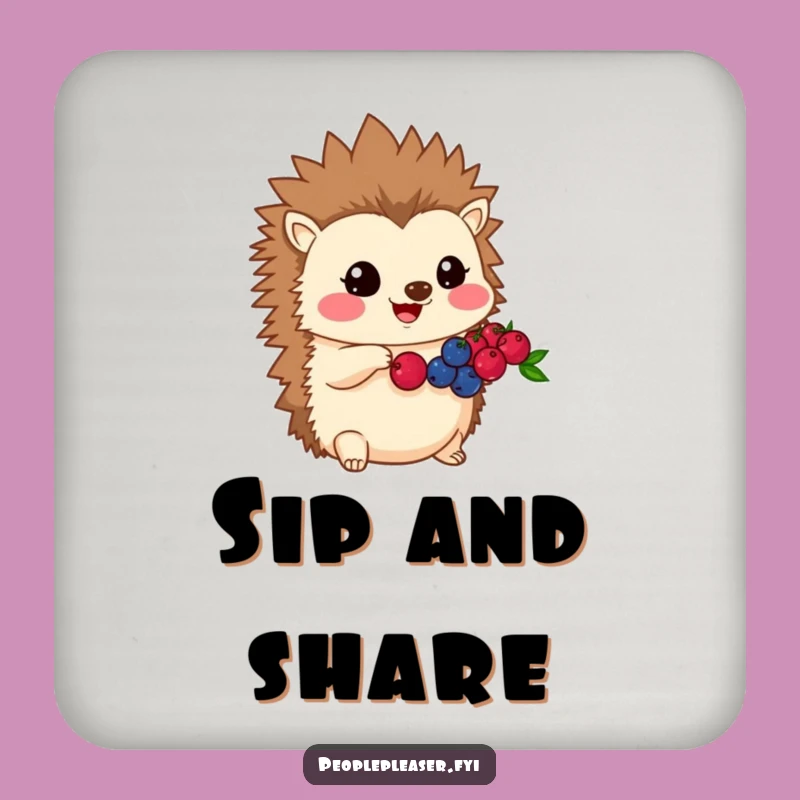 Funny Kawaii Hedgehog Coasters, Generous Protection, Humorous Decor Gift