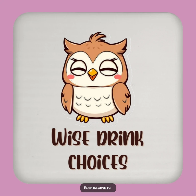 Funny Owl Nodding Coaster: Protect Surfaces with Wise Approval!