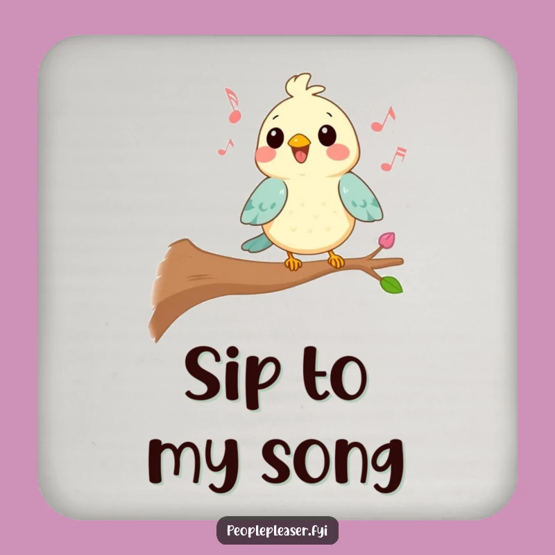 Funny Kawaii Bird Coasters, Cheerful Protection, Humorous Decor Gift