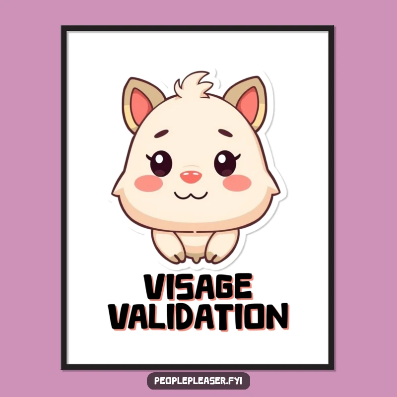 Funny Happy Animal Poster: Satisfied Character's Delight, Wall Art Funny Gift