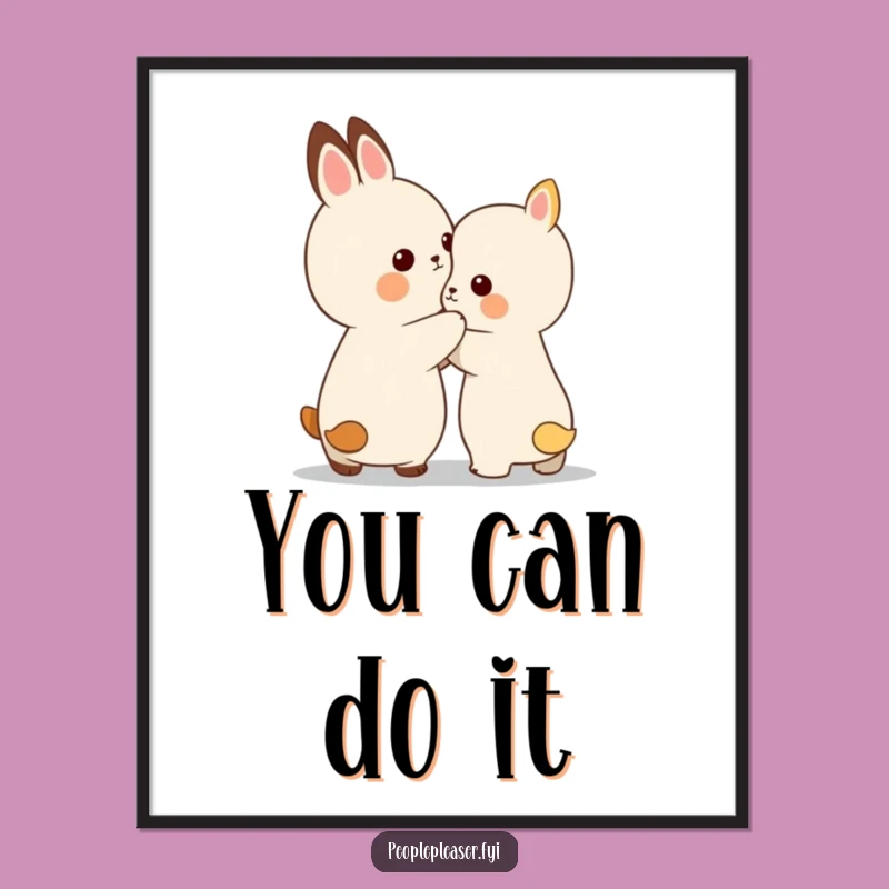 Funny Motivational Poster - Encouraging Animal Pat - Uplifting Decor Gift