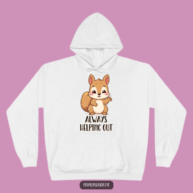 Funny Squirrel Helping Paw Hoodie - Cozy Funny Gift for Kind Helpers