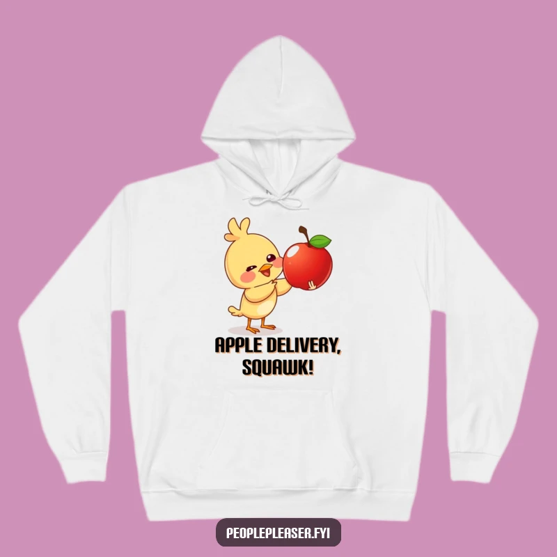 Funny Giggling Bird Apple Hoodie - Cozy Bird Lover Gift