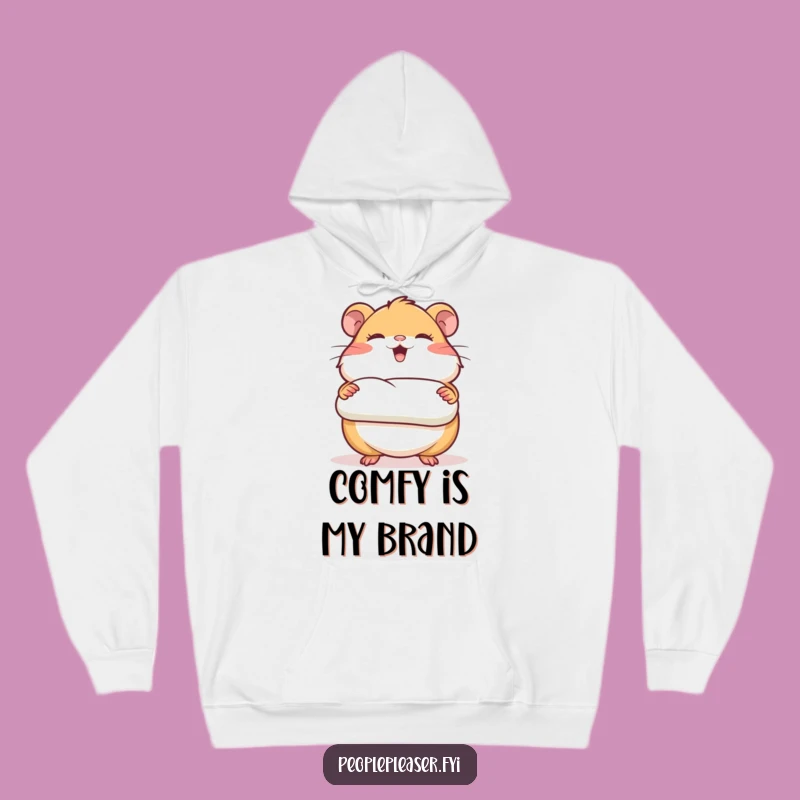 Cozy Funny Hamster Nesting Hoodie - Warm Comfort Gift