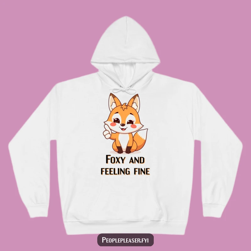 Funny Fox Thumbs Up Hoodie: Cozy Vixen's Approval, Ultimate Funny Gift for Warmth!