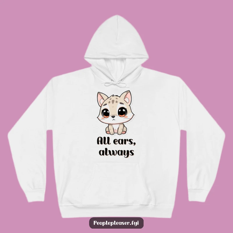 Funny Hoodie: Curious Animal Listening Intently, Cozy and Humorous for the Inquisitive Mind Gift